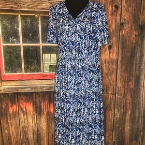 NWT Sheilay Blue Black and White Maci Inspired Dress